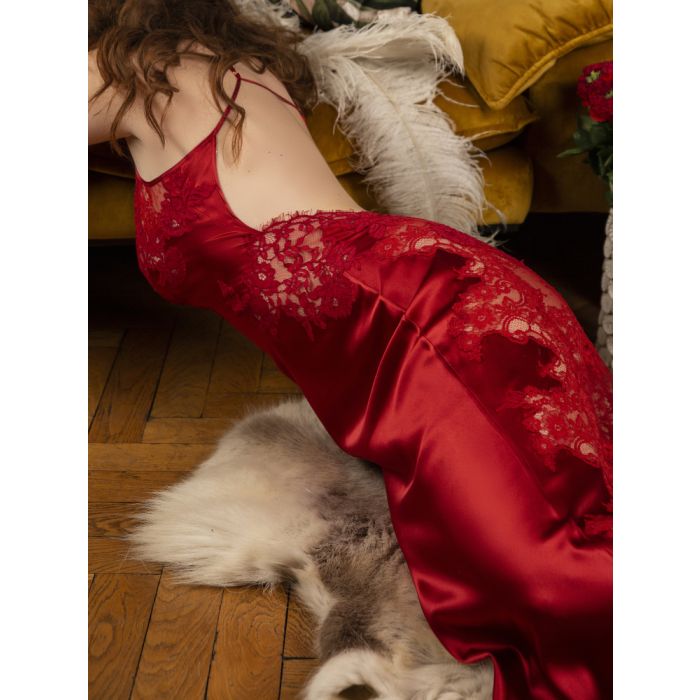 Stretchseide Neglige lang NINA von Marjolaine