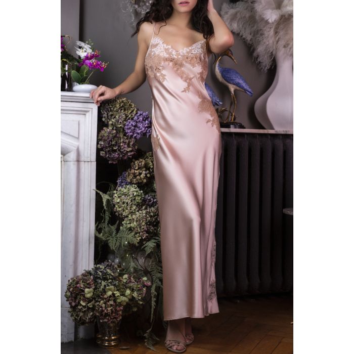 Stretchseide Neglige lang NINA von Marjolaine