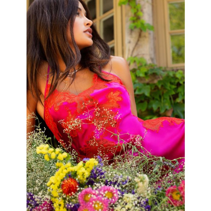 100% Seide Neglige lang MELINDA von Marjolaine