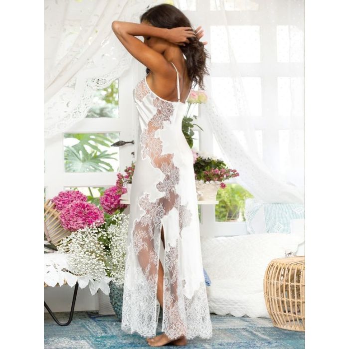 100% Seide Neglige lang MELINDA von Marjolaine