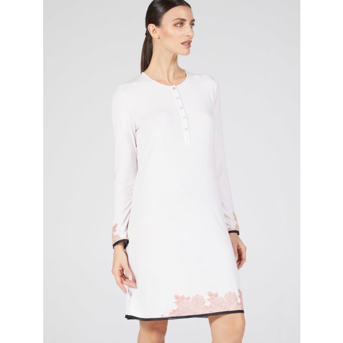 Modal Langarm Nachtkleid ANGEL No. 2 zart-rosé von Verdiani