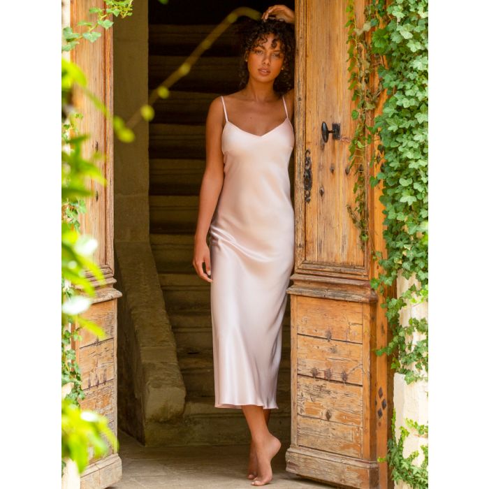 100% Seide Nachtkleid lang SOIE ODANA von Marjolaine