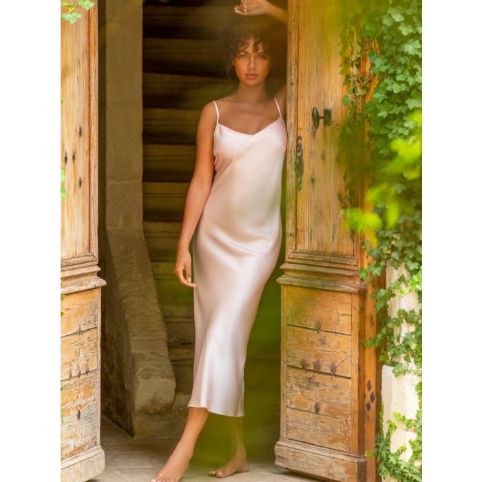 100% Seide Nachtkleid lang SOIE ODANA von Marjolaine