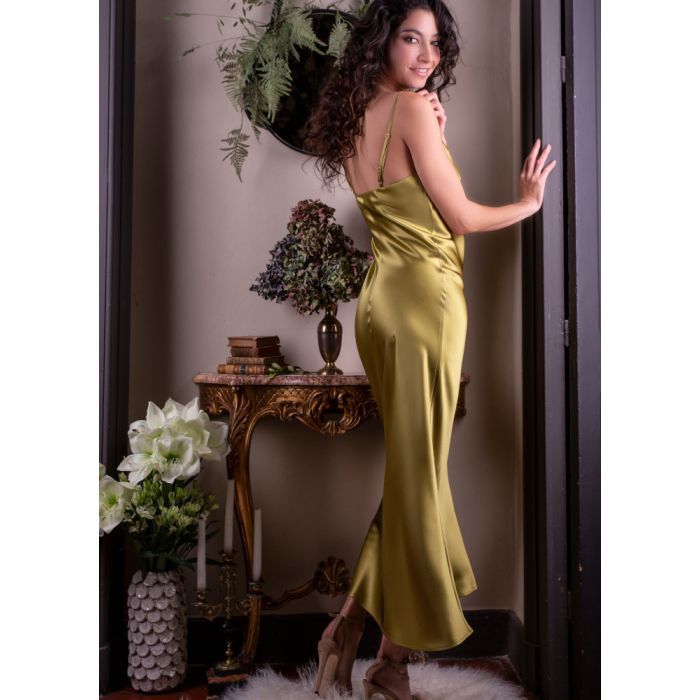 100% Seide Nachtkleid lang SOIE ODANA von Marjolaine