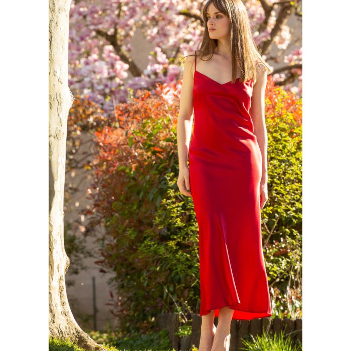 100% Seide Nachtkleid lang SOIE ODANA von Marjolaine