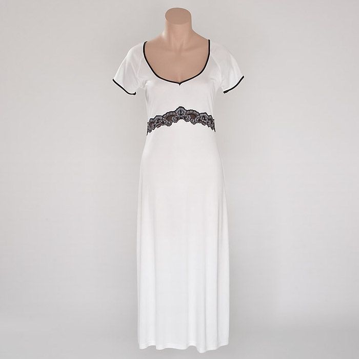 Seidennachtkleid mit Spitze TAHITI von Gattina