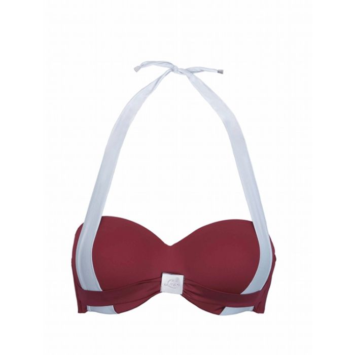 Neckholder Bikini SAILOR rot von Luna