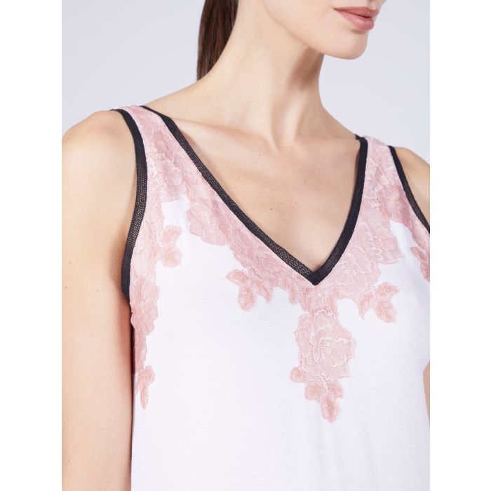 Modal Neglige mit Spitze lang ANGEL zart-rosé von Verdiani