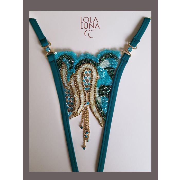 Lola Luna String KAMALA OPEN petrol-gold ouvert