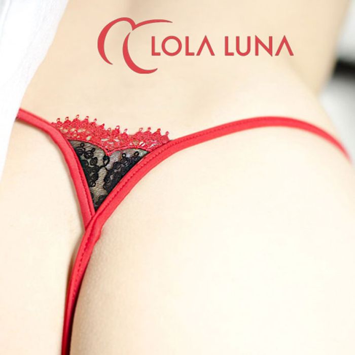 Lola Luna Ouvert String CHLOE OPEN rot-schwarz