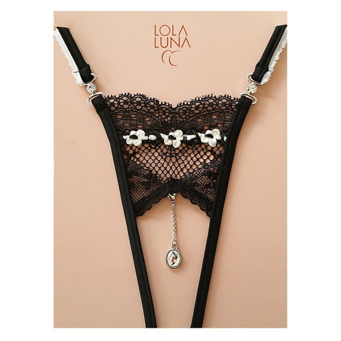 Lola Luna Ouvert String MARGOT OPEN schwarz-weiß