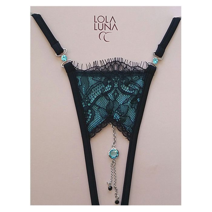 Lola Luna Ouvert String SCARLETT OPEN schwarz-türkis