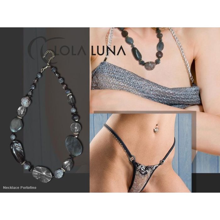 Lola Luna Microstring PORTOFINO MICRO silber-anthrazit