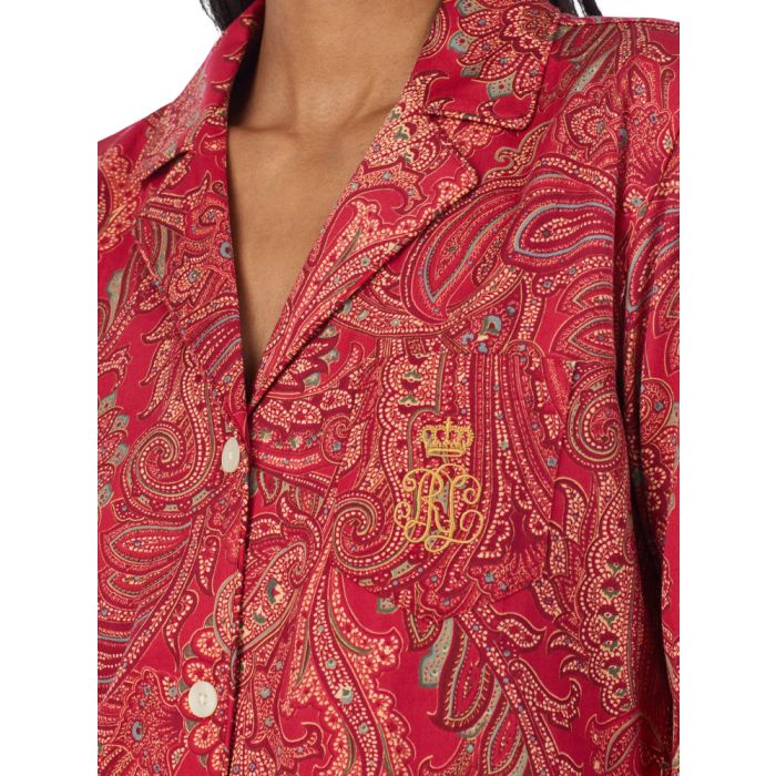 Satin Schlafanzug RED PAISLEY von Ralph Lauren Sleepwear