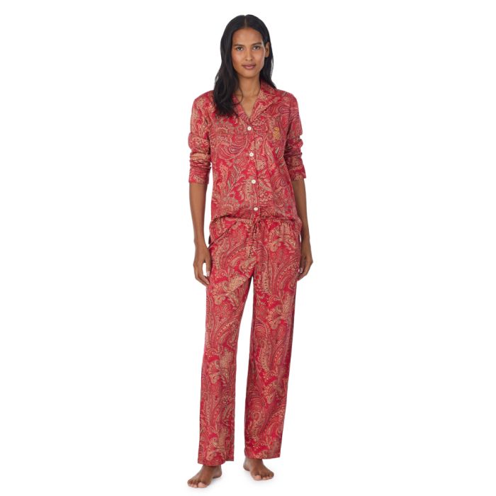 Satin Schlafanzug RED PAISLEY von Ralph Lauren Sleepwear