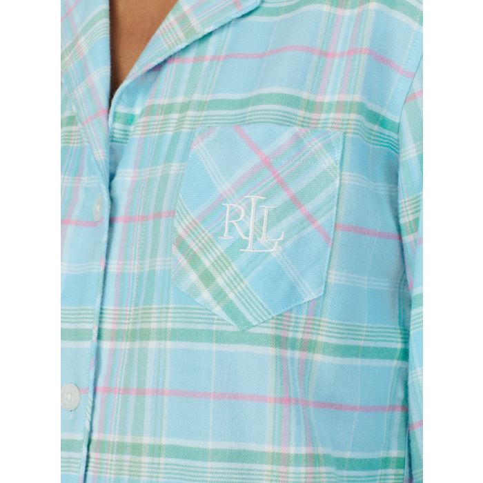 Warmer Schlafanzug FLANELL aqua von Ralph Lauren Sleepwear