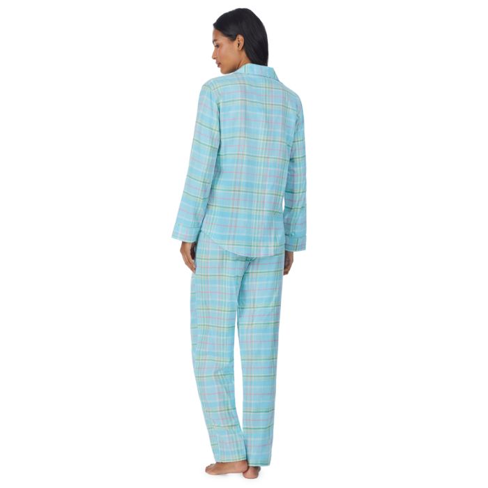 Warmer Schlafanzug FLANELL aqua von Ralph Lauren Sleepwear