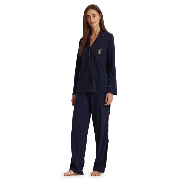 Jersey Pyjama NAVY CLASSIC dunkelblau von Ralph Lauren Sleepwear