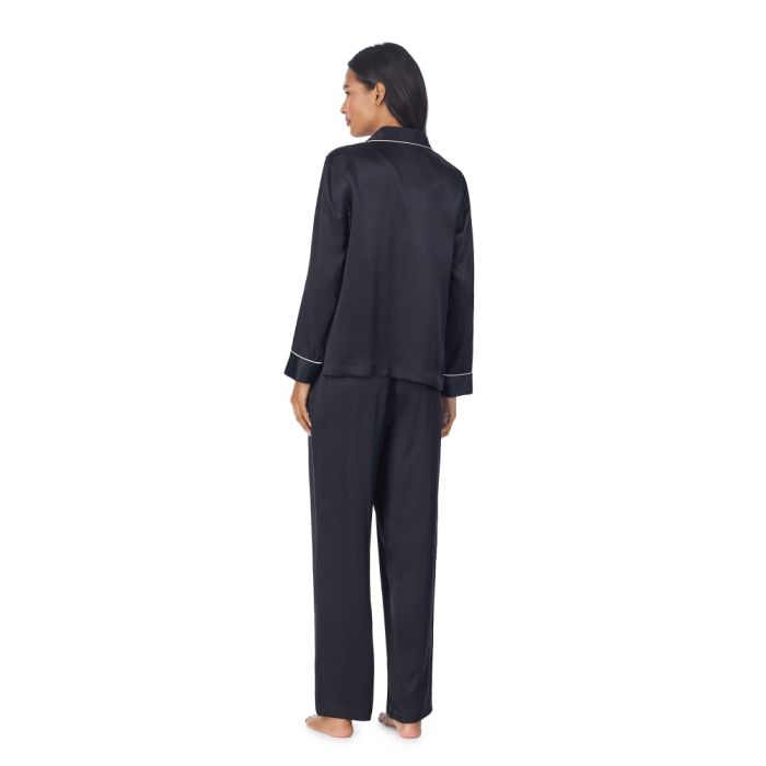 100% Seide Schlafanzug SILK PJ schwarz von Ralph Lauren Sleepwear