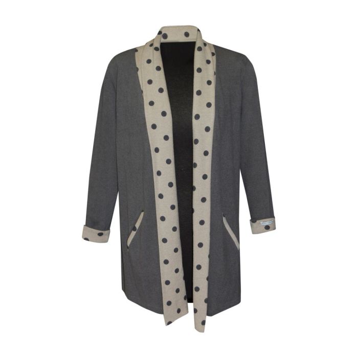 Kuschel-Baumwolle Morgenmantel / Jacke CASUAL von GATTINA