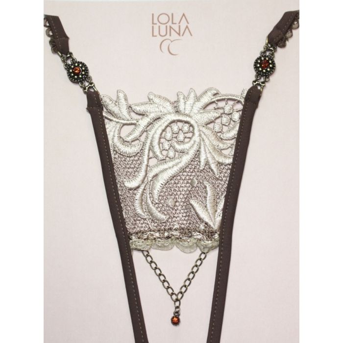 Neues Design SAHARA OPEN Ouvert- String sand-schoko Lola Luna