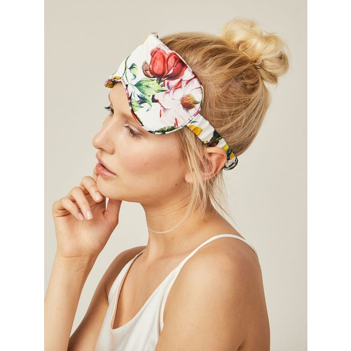 100% Seide Schlafmaske EYE MASK Amalfi Lemon von Radice