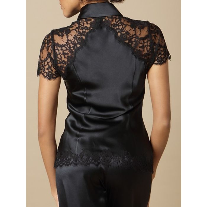 100% Seide Bluse FIONA schwarz von Marjolaine