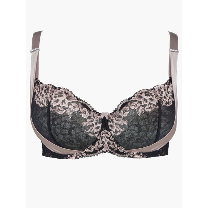 Seide Bügel BH FEMME GLAMOUR altrosa-schwarz von Aubade