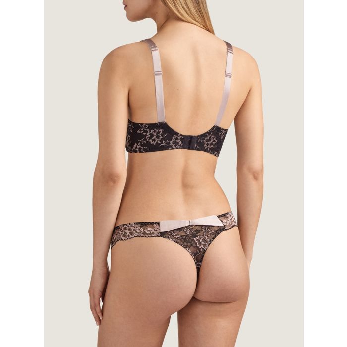 Seide Bügel BH FEMME GLAMOUR altrosa-schwarz von Aubade