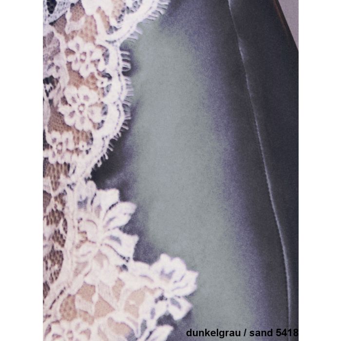 100% Seide Neglige FLAVIA kurz mit Caudry Spitze von Marjolaine