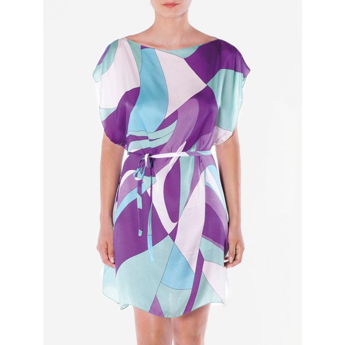 100% Seide Kaftan MODERN PRINT von Luna di Seta
