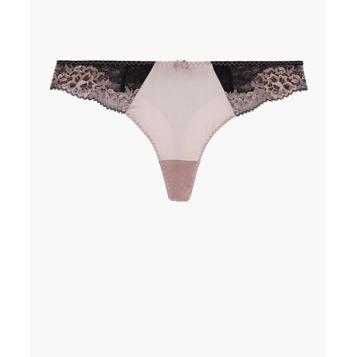Seide String FEMME GLAMOUR altrosa-schwarz von Aubade