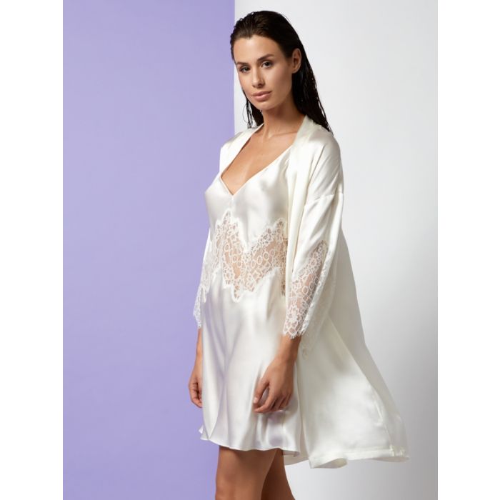100% Seide Negligee CICLAMINO von Vivis