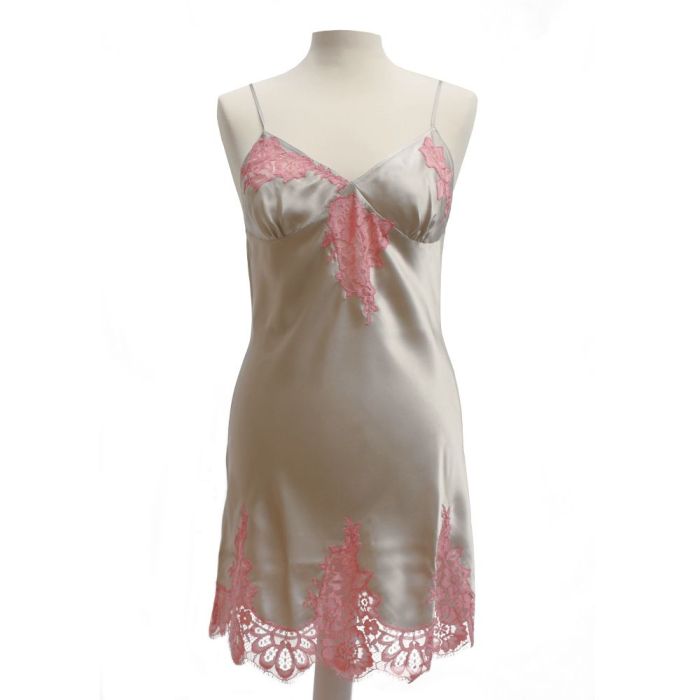 100% Seide Baby-Doll FLORA LACE von Luna di Seta