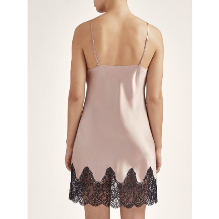 100% Seide Negligé TOI MON AMOUR altrosa-schwarz von Aubade