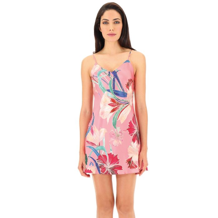 100% Seide Nachthemd FLOWER BOUQUET von Luna di Seta
