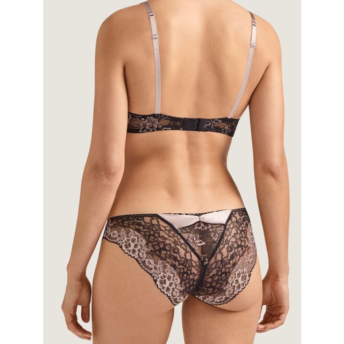Seide Push-Up BH FEMME GLAMOUR altrosa-schwarz von Aubade