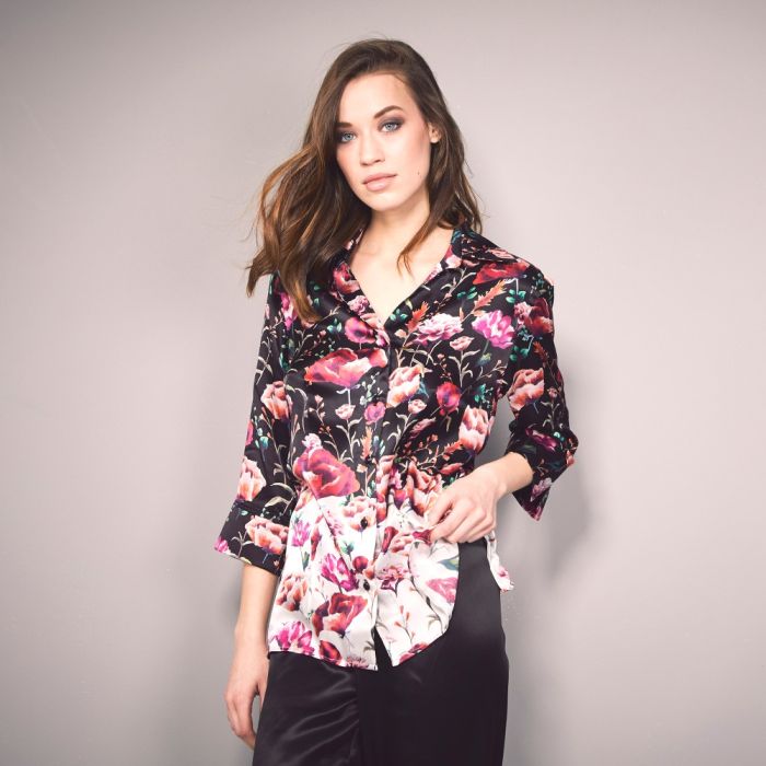 100% Seide Pyjama ROSES von Eva B. Bitzer