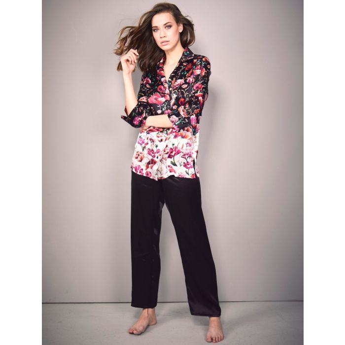 100% Seide Pyjama ROSES von Eva B. Bitzer