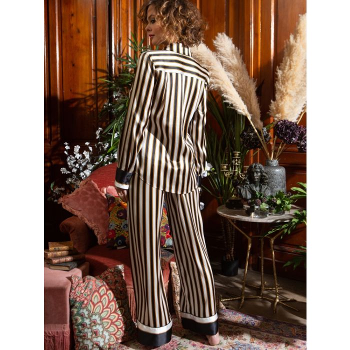 Seidenpyjama LANA schwarz-gold von Marjolaine