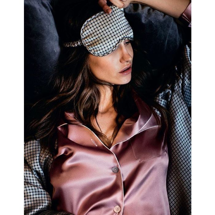 100% Seide Schlafanzug SILK SOUL altrosé von Luna di Seta