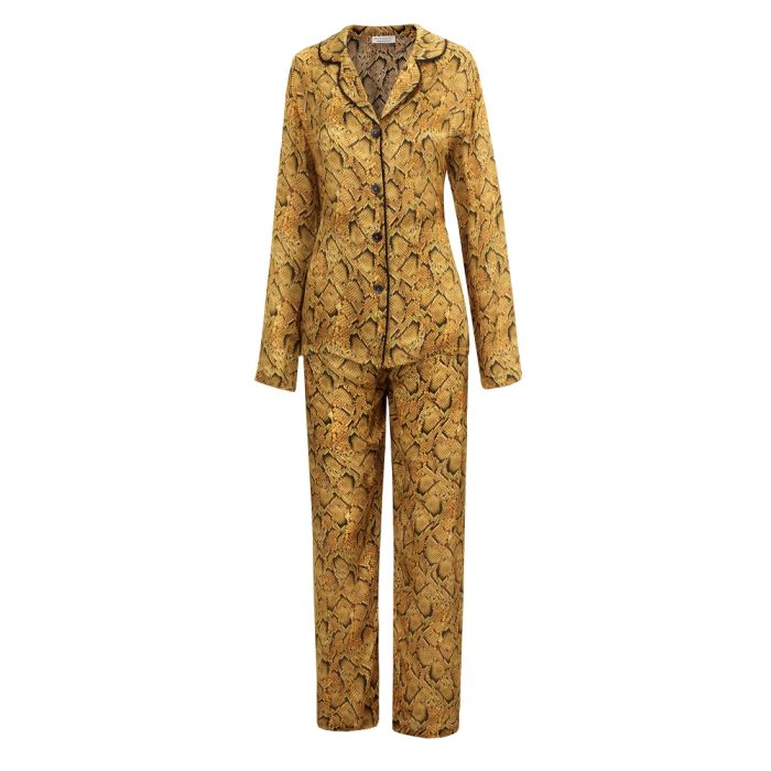 100% Seide Pyjama SERPENTE cognac von Eva B. Bitzer