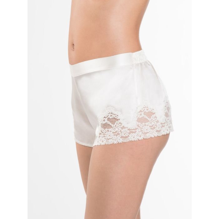 100% Seide Shorts CRÉPUSCULE SATINÉ naturweiß von Aubade
