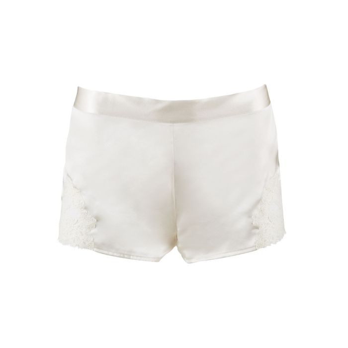 100% Seide Shorts CRÉPUSCULE SATINÉ naturweiß von Aubade