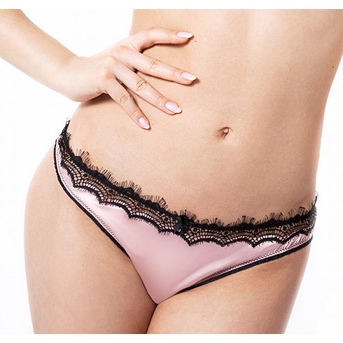 Seidenslip BISOU BISOU STRAWBERRY rosa Mimi Holliday