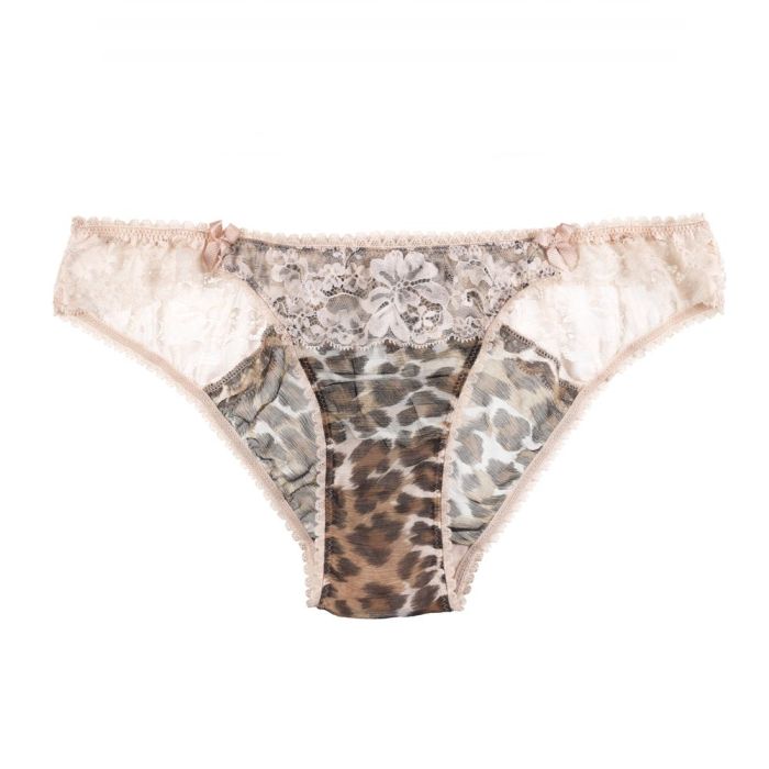 Chiffon-Seide Slip WILD THING Leopard Mimi Holliday