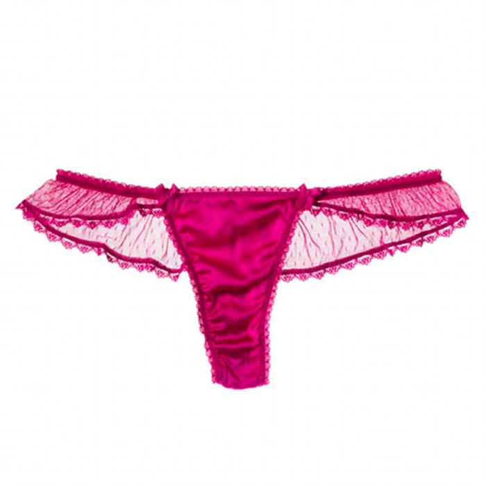 G-String RASPBERRY RIPPLE pink aus Seide Mimi Holliday