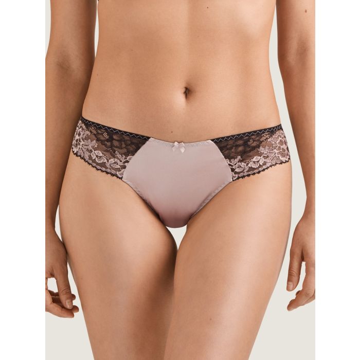 Seide String FEMME GLAMOUR altrosa-schwarz von Aubade