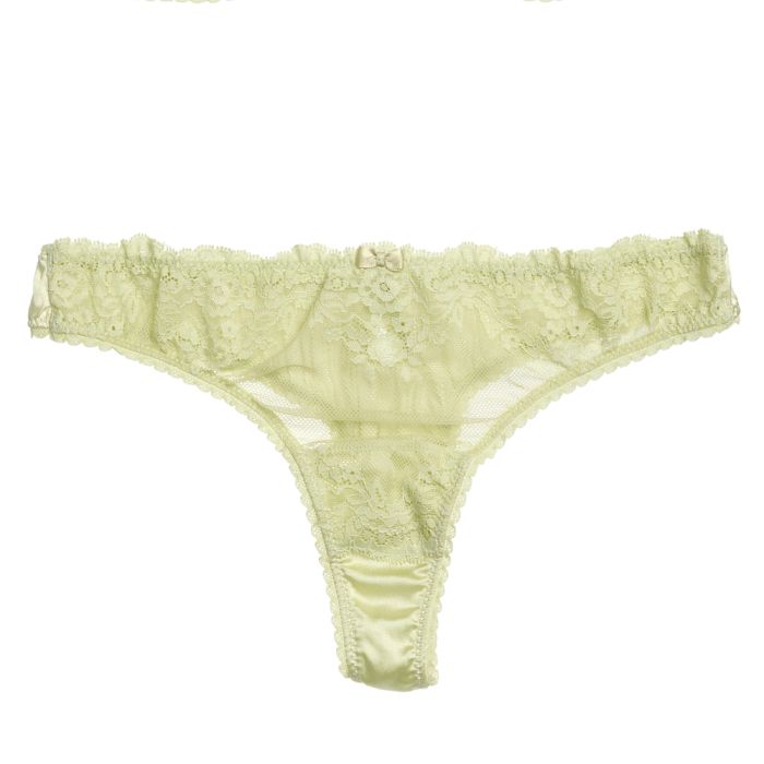 Seidenstring FINCH aus Seide und Spitze zartgrün Mimi Holliday