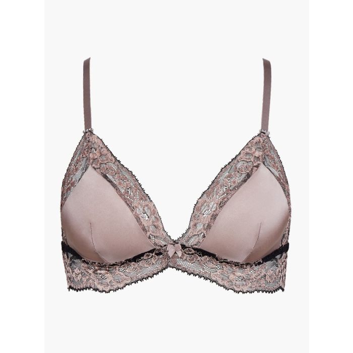 Seide Triangel BH FEMME GLAMOUR altrosa-schwarz von Aubade